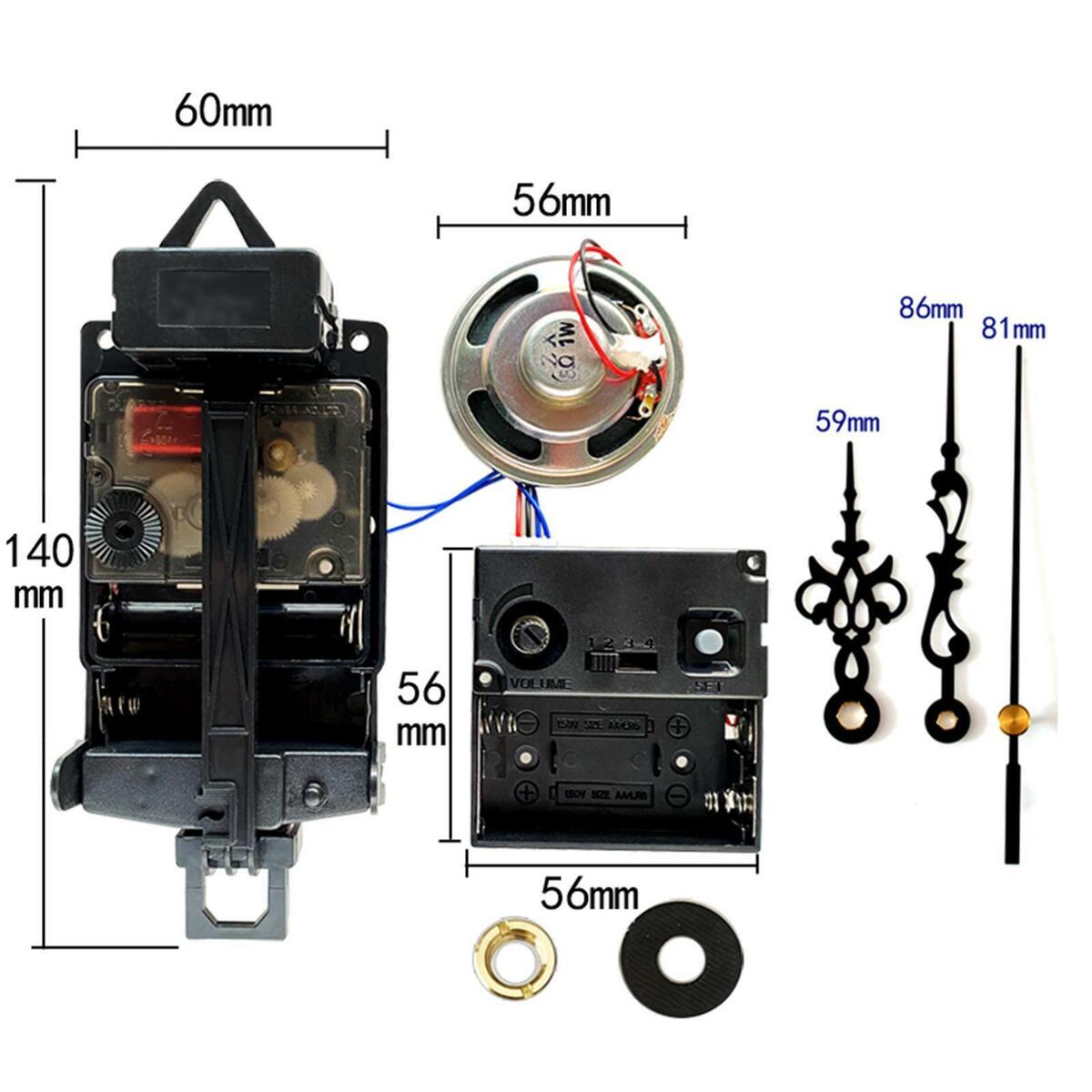 DIY Quartz Pendulum Clock Movement Repair  Replacement Battery Operated