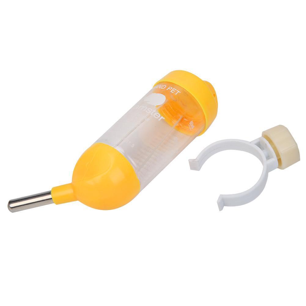 80mL Small Pet Water Dispenser Hamster Drinking Fountain Kettle (Yellow)