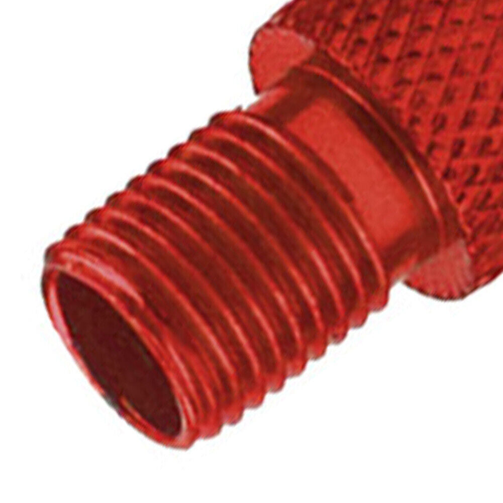 4x Presta to US Bike Tire Valve Adaptor Converter Aluminum Adapter (Red)