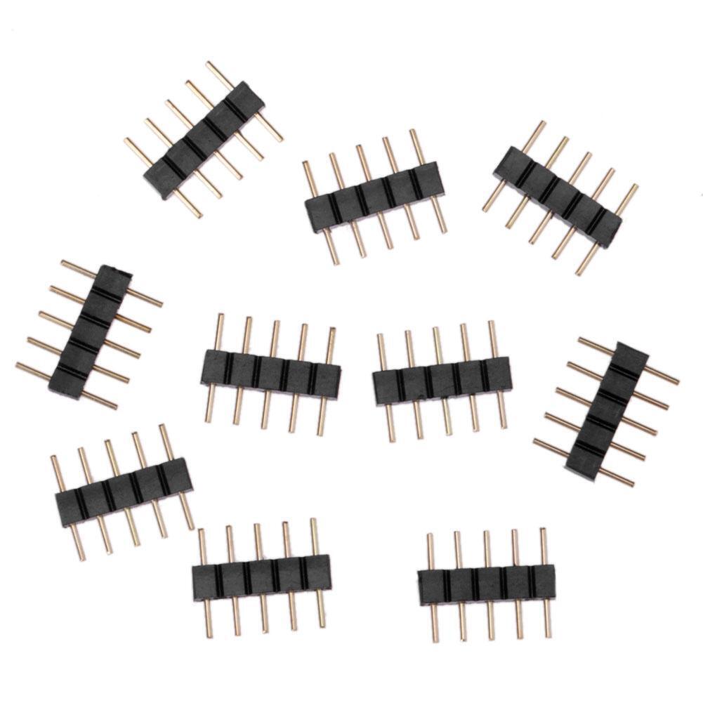 10pcs Male Connector Pin Needle for LED Strip(5Pin RGBW5050)(Black)