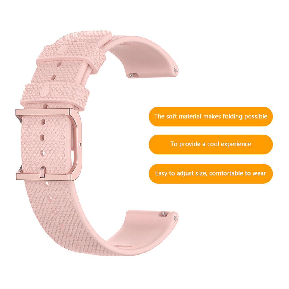 Silicone Smart Watch Strap for POLAR Ignite 20mm Replacement Band (Pink)