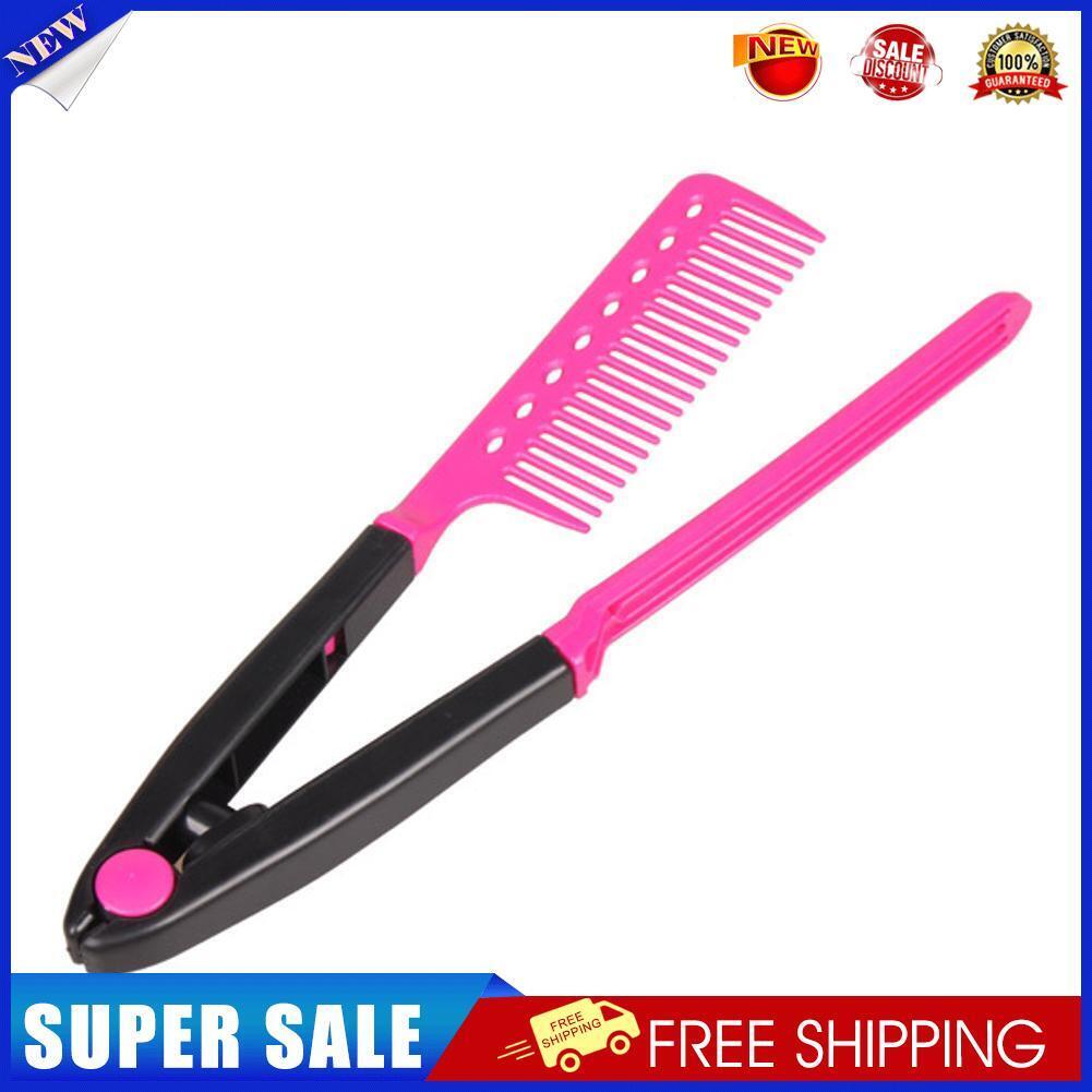 Fashion V Type Hair Straightener Comb DIY Salon Hairdressing Styling Tool