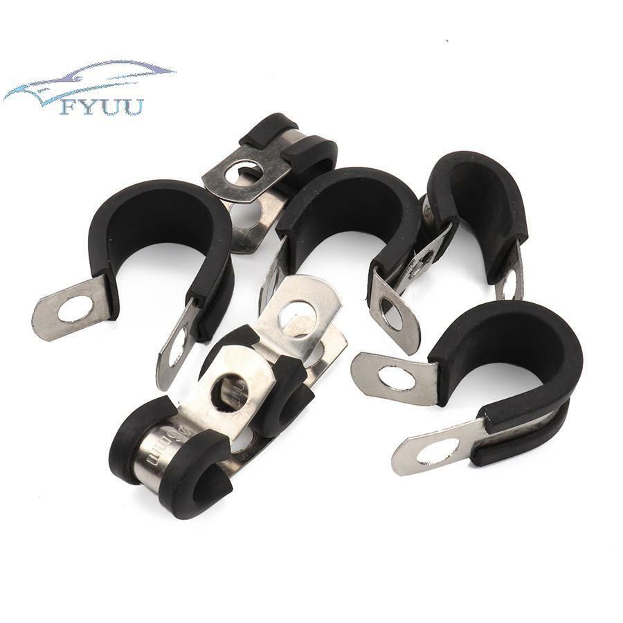 32pcs Car Universal Cable Rubber Cushion Stainless Steel Insulated Clamps Kit