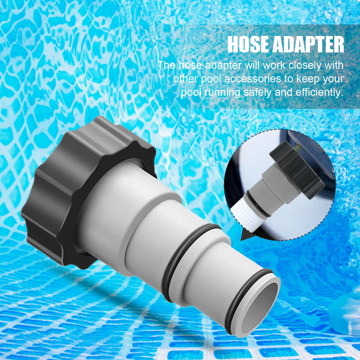 Hose Adapter Replacement Durable & Multi-Scene Use for Pool System (2pcs)