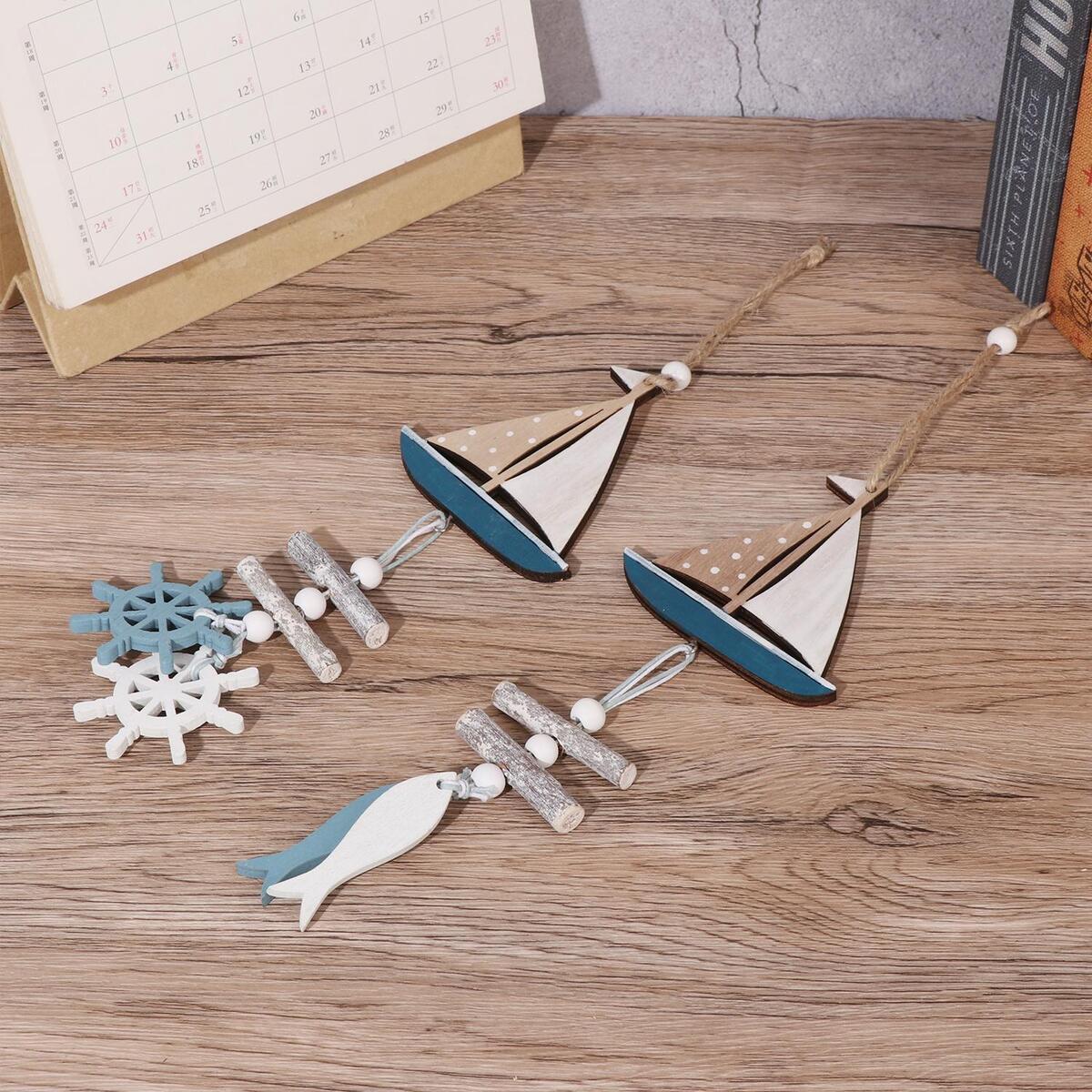 Party Supplies Wooden pendant Crafts Decorative Hanging Ornaments Ocean style
