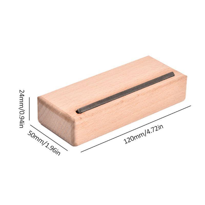 Guitar Fret End Bevel File Luthier Maple Wood 45 Degree Guitar Polishing Tool