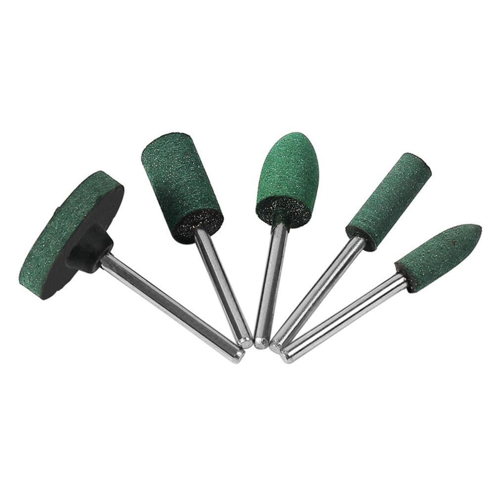 5pcs/set Cylindrical Conical Rubber Grinding Heads Polishing Abrasive Tool