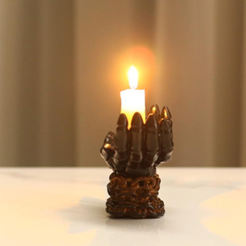 Palm Decorative Candle Holder Creative Gassho Candlestick Candles Tray Decor