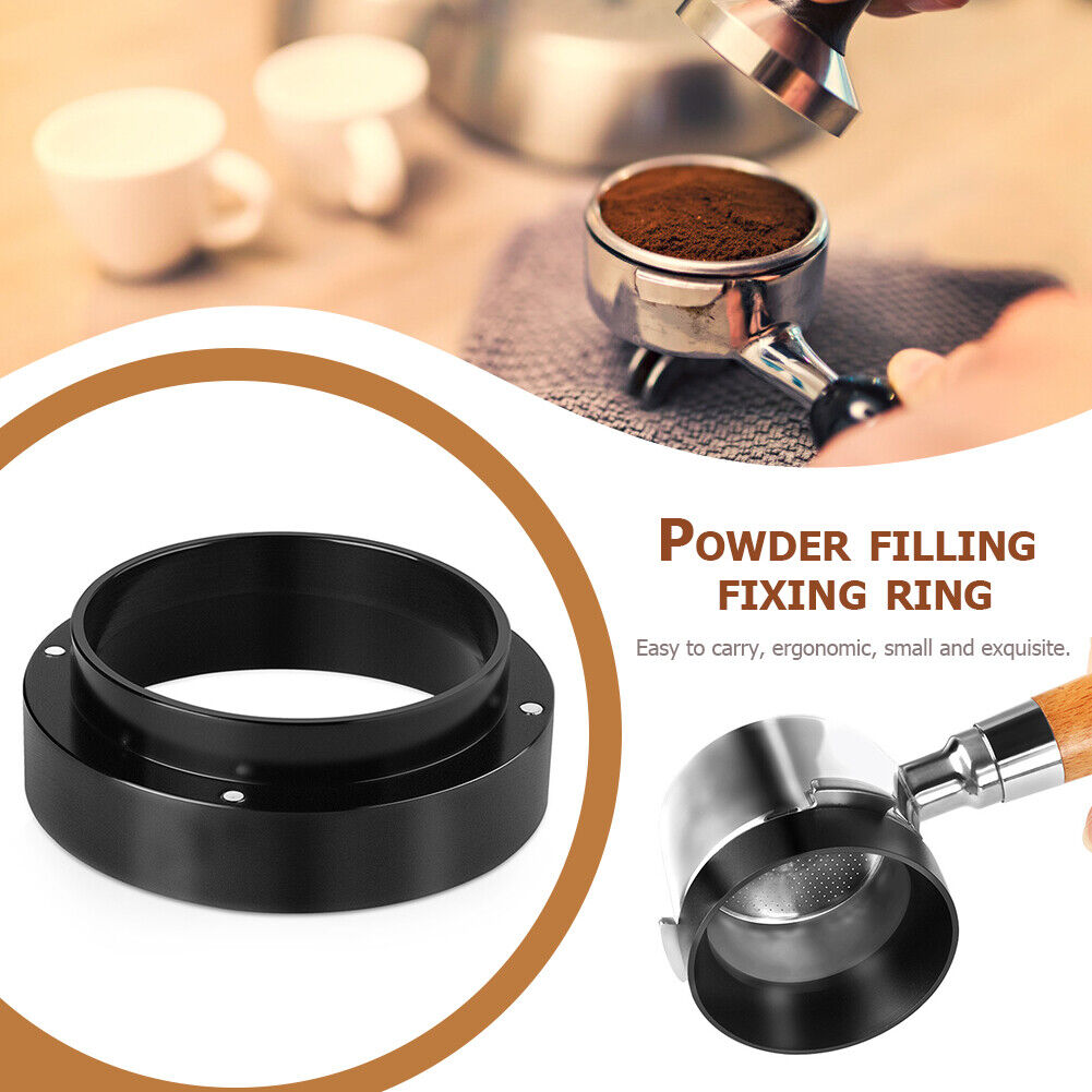 Coffee Powder Tool Anti-drop Dosing Ring for Brewing Bowl (Black 51mm)
