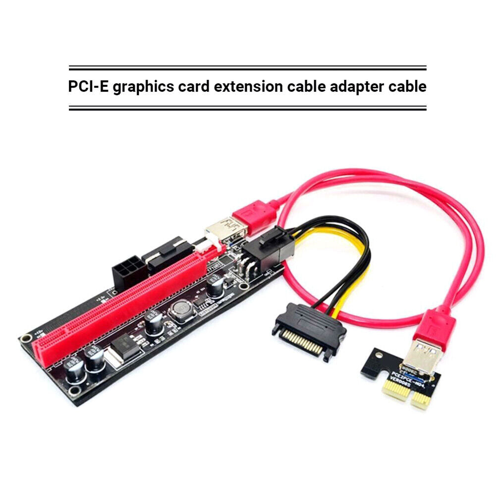 Ver009S PCI-e Riser Card PCI Express 1X to 16X Adapter USB 3.0 Data Cable