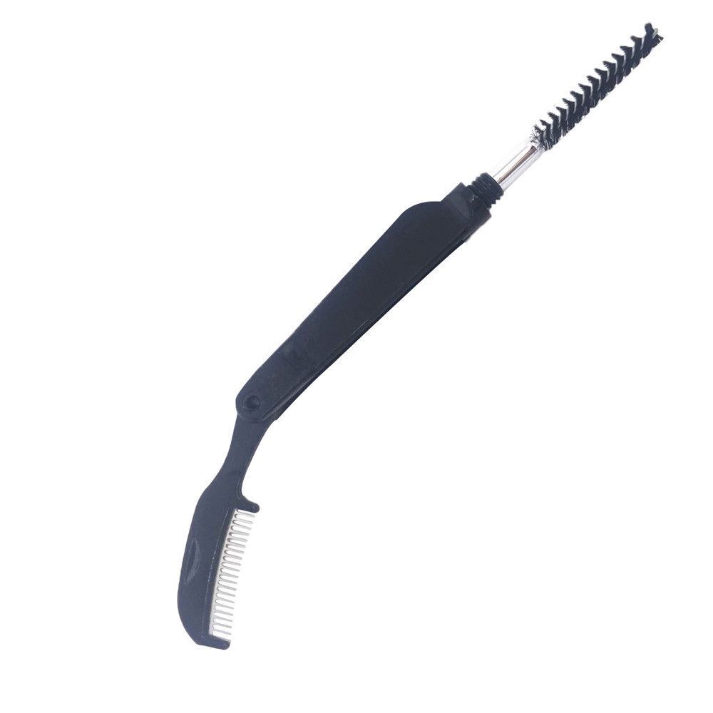 Fashion Mascara Separator Eyebrow Brush Dual-Head Foldable Eyelash Metal Comb
