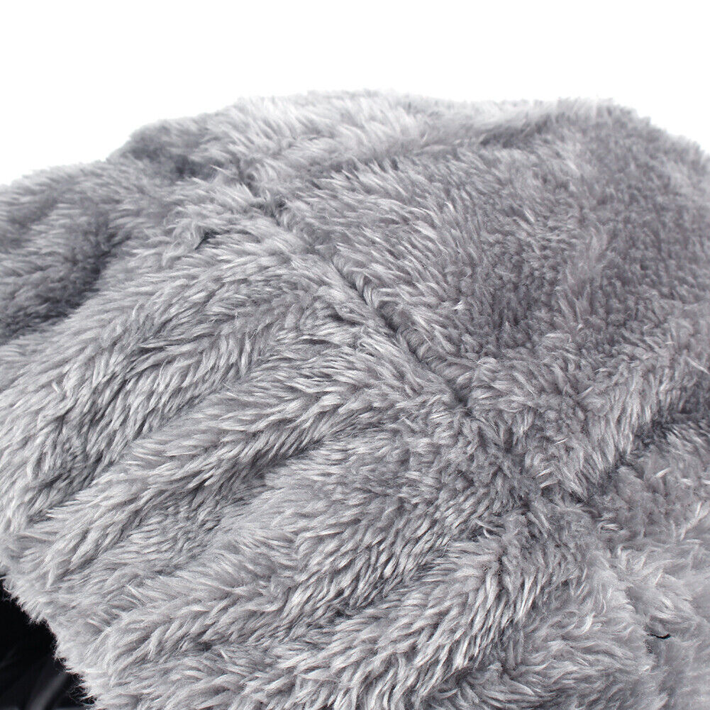 Warm Cycling Down Cap Windproof Skiing Ear Protection Beanie Hats (Gray)