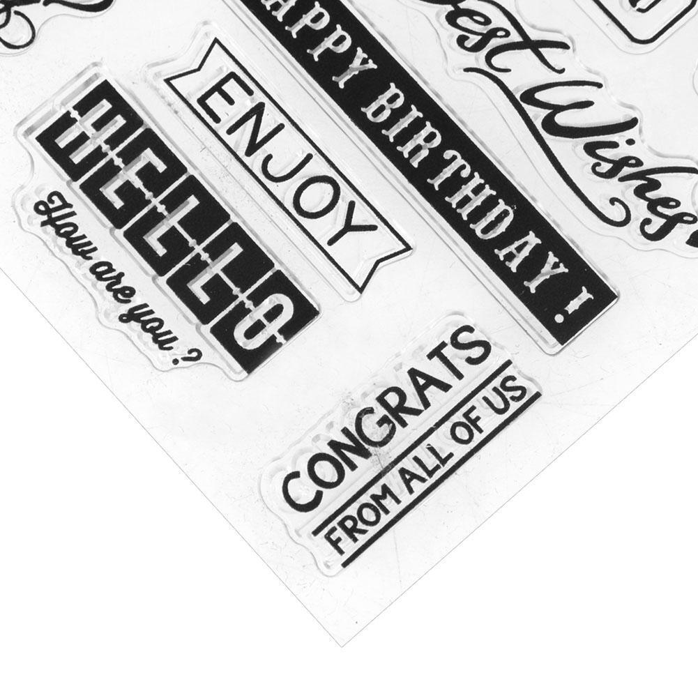 Silicone Transparent Clear Stamp Seal DIY Happy Birthday Scrapbooking Decor