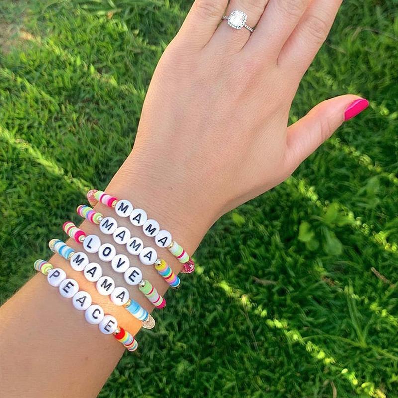 Bracelets Craft and Art Glass Alphabet Letter Bead for DIY Arts and Crafts Gift