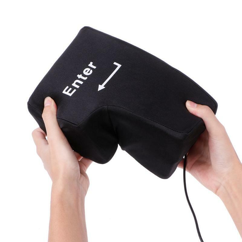 Big Enter Supersized Key USB Pillow Office Desktop Travel Nap For Anti Stress