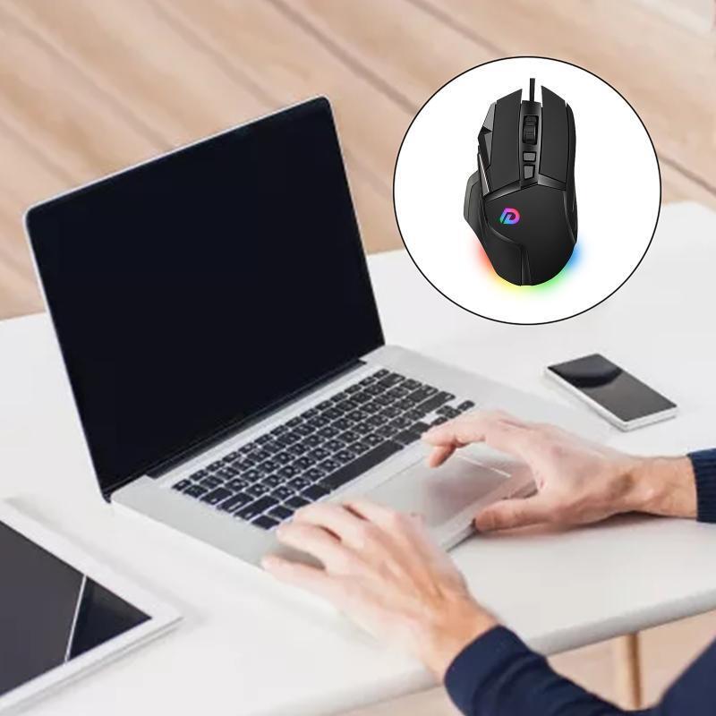 Mouse Desktop Laptop Mechanical Game 7200DPI Backlit Mouse for PC Laptop Gamer