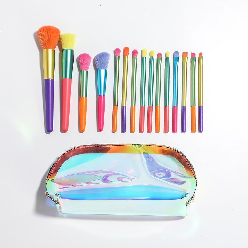 15Pcs Travel up Brushes Set,  Function with Case  up Tools