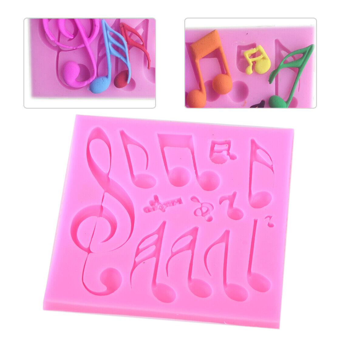 Multi Music Note Silicone Mold Mould Chocolate Fondant Mat Cake Decoration Li