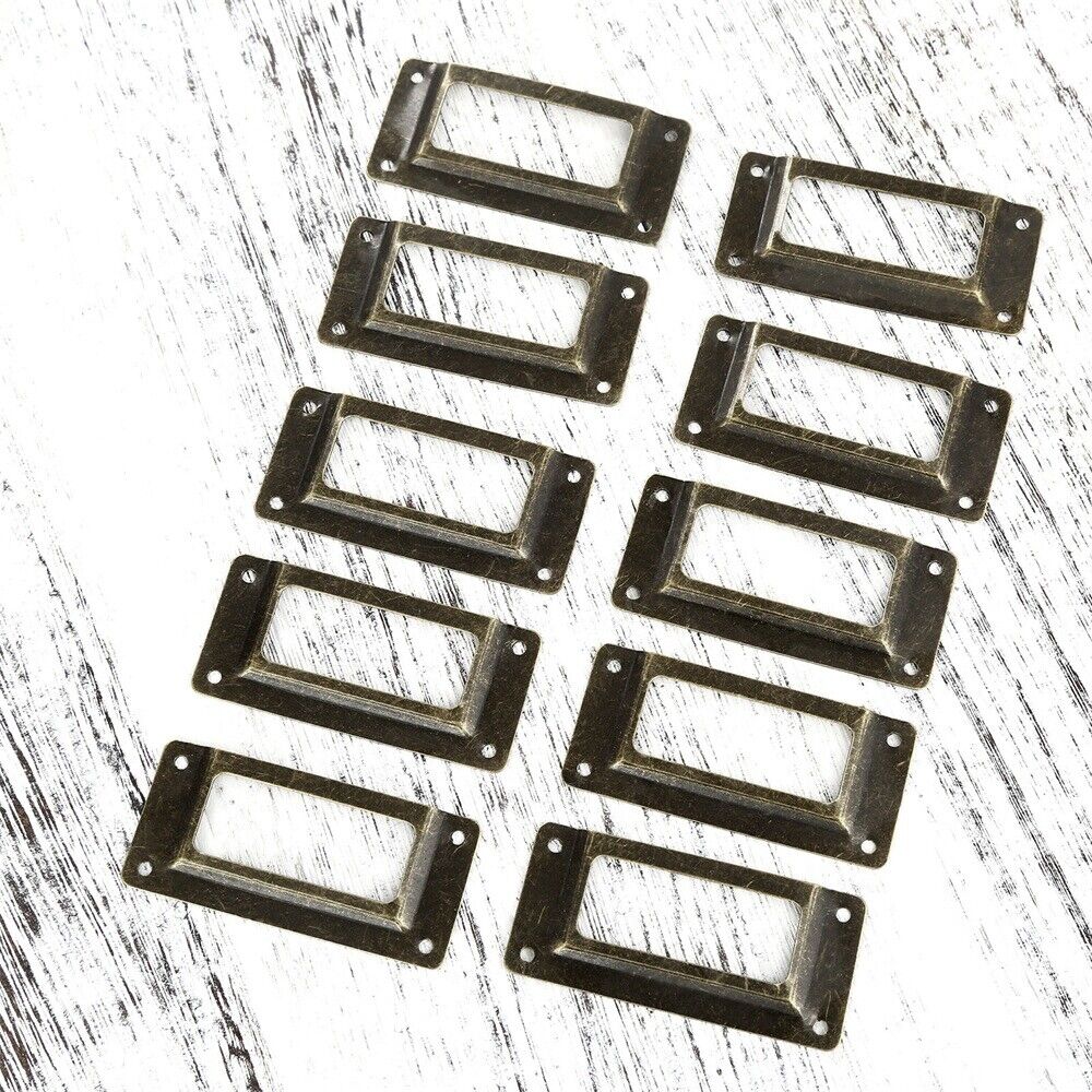 Hot Drawer Cabinet Frame Label Tag Jewelry Box File Name Card Holders 62mm*39mm