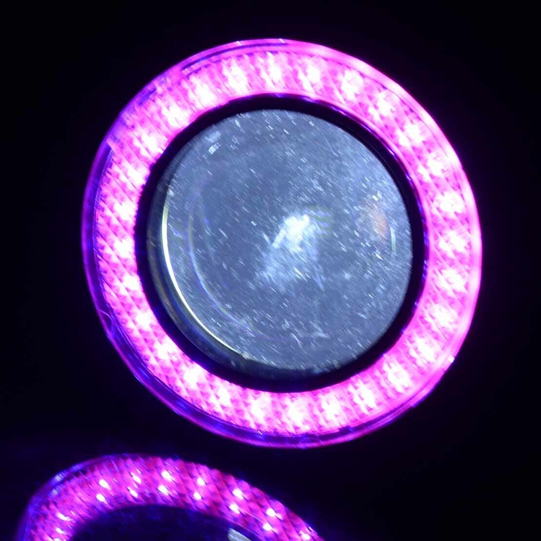 2.5" Car SUV COB LED Fog Light Projector Angel Eyes Halo Ring DRL Lamp Accessory