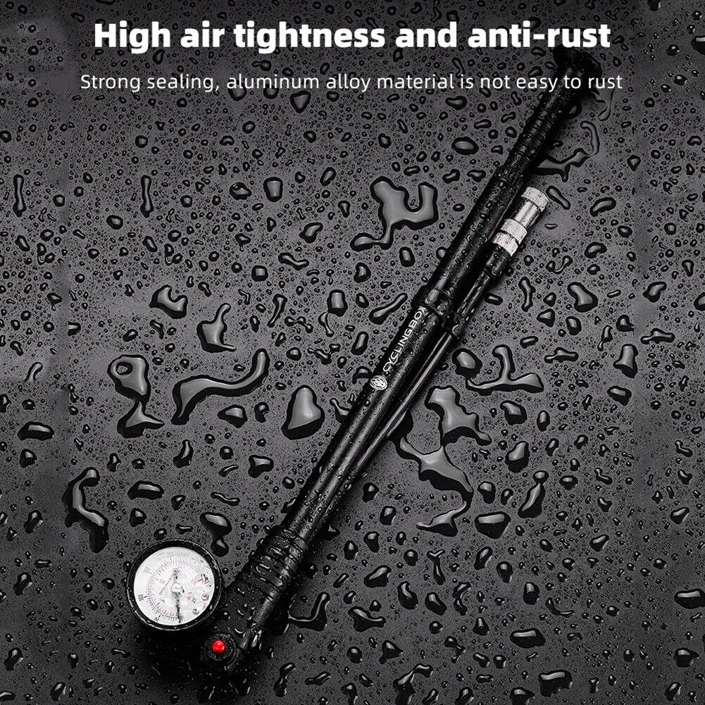 CYCLINGBOX 300PSI High Pressure Portable Bike Pump American/Presta Valve