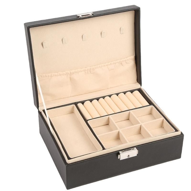 Jewelry Storage Box Suitable for Ladies Girls 2 Layer Jewelry Storage Box