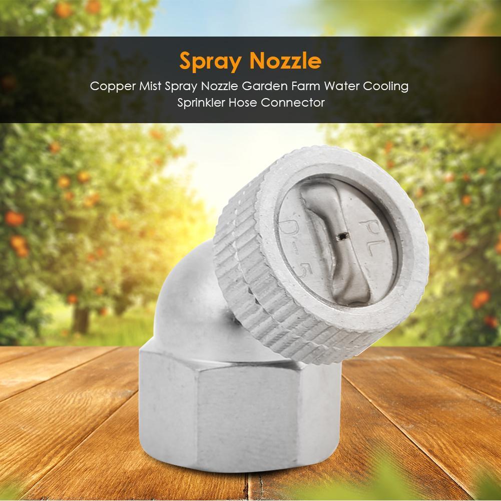 Copper Mist Spray Nozzle Garden Farm Water Cooling Sprinkler Hose Connector