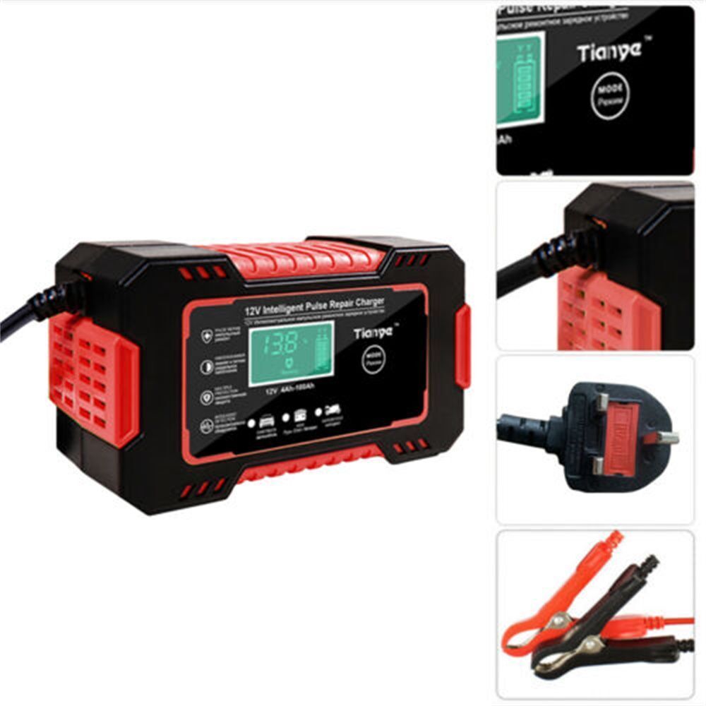 AGM/GEL Fast Charging Automatic Jump Starter Pulse Repair Car Battery Charger