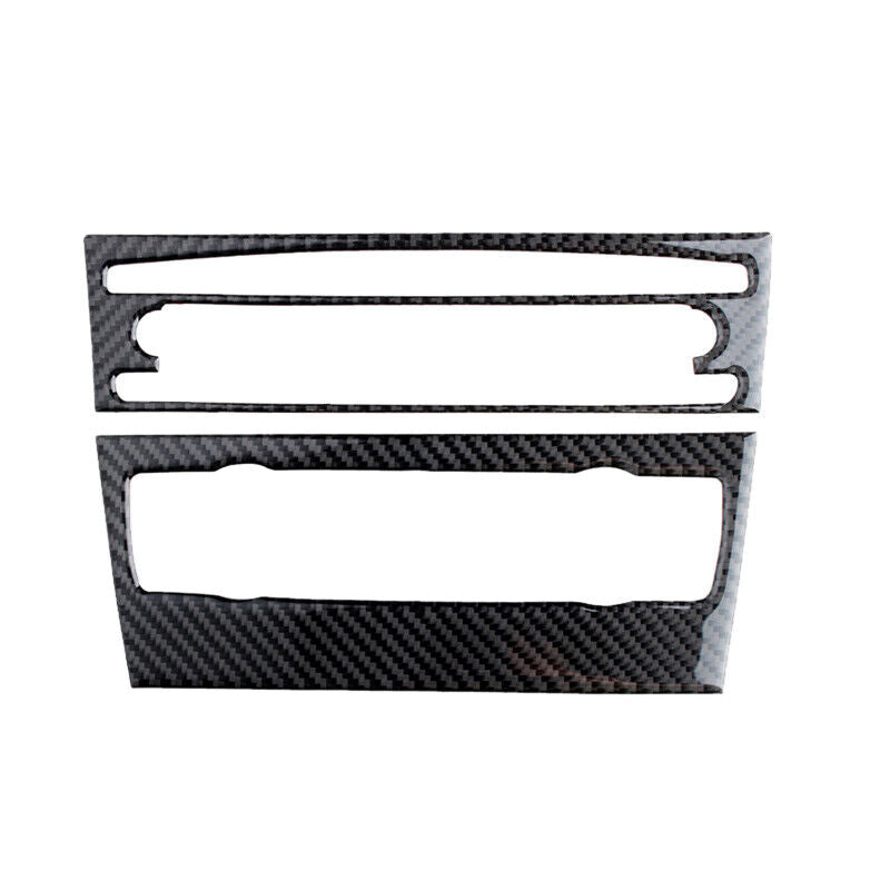 Carbon Fiber AC CD Control Panel Trim Cover Fit For BMW 3 E90 E92 E93 2005-2012