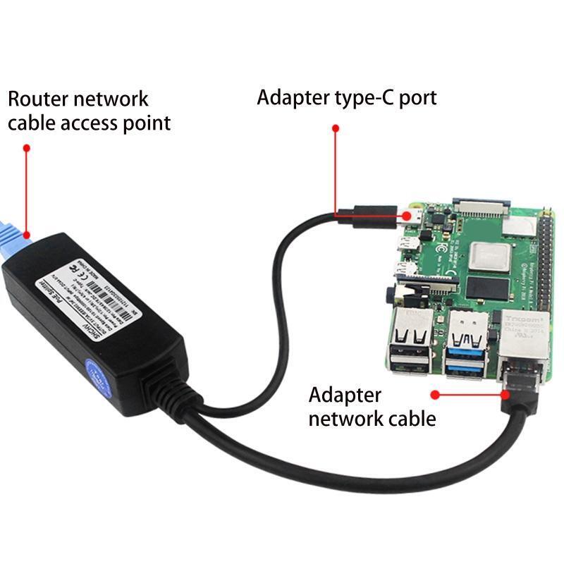 IEEE 802.3af Type-C Gigabit PoE Splitter Power Over Ethernet 5V 3A for Tablets