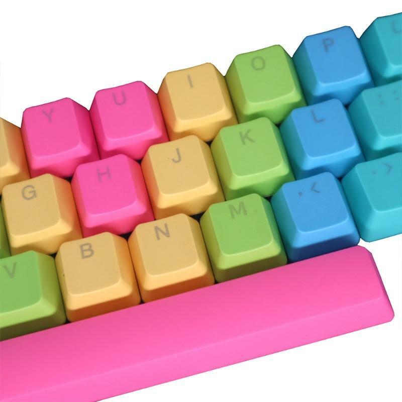 Rainbow Double Shot Keycap Set 39 keys PBT Mechanical Keycap for Mechanical Game