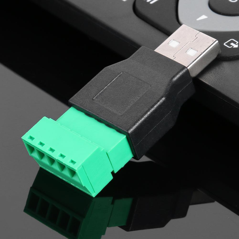 USB2.0 Male to 5pin Screw Terminal Connector Apdater with Shield Connector
