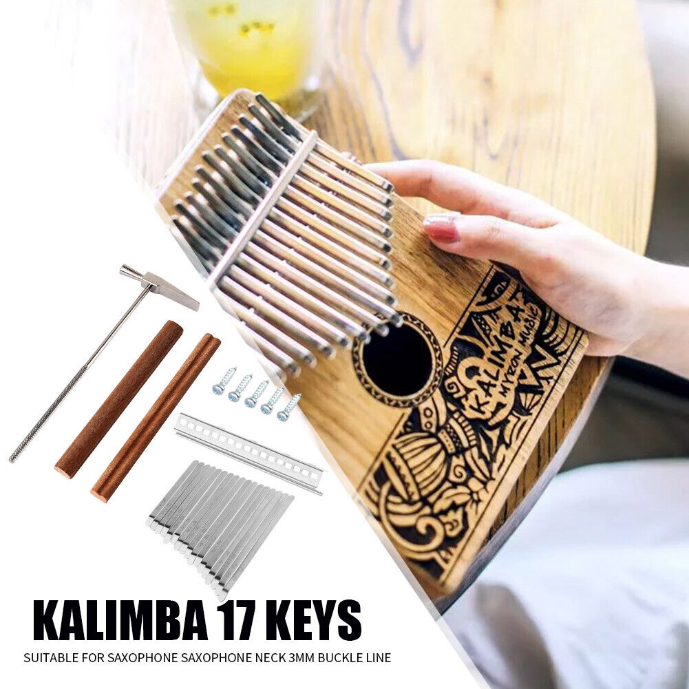 17-Key Kalimba DIY Keys Bridge Tuning Hammer Set Thumb Piano Accessories