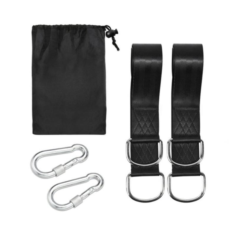Tree Swing Hanging Straps Kit  with Safer Lock Snap Carabiner Hooks