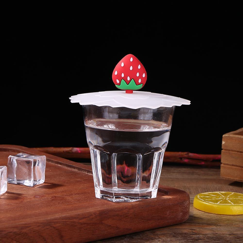 Reusable Silicone Cup Cover Heat Resistant Sealed Leakproof Cups Lid (F)