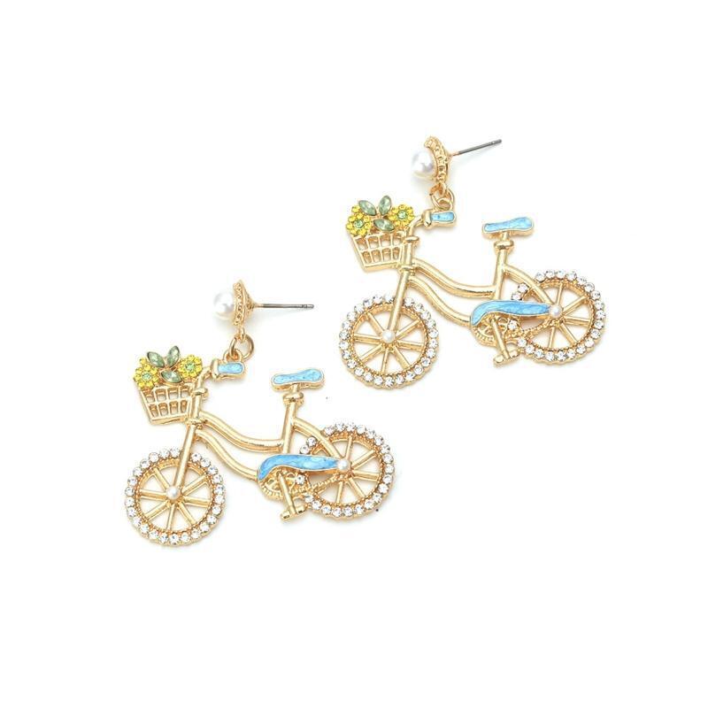 Unique Bicycle Drop Earring Gifts for Lover Girlfriend Fiancee Wife Mother