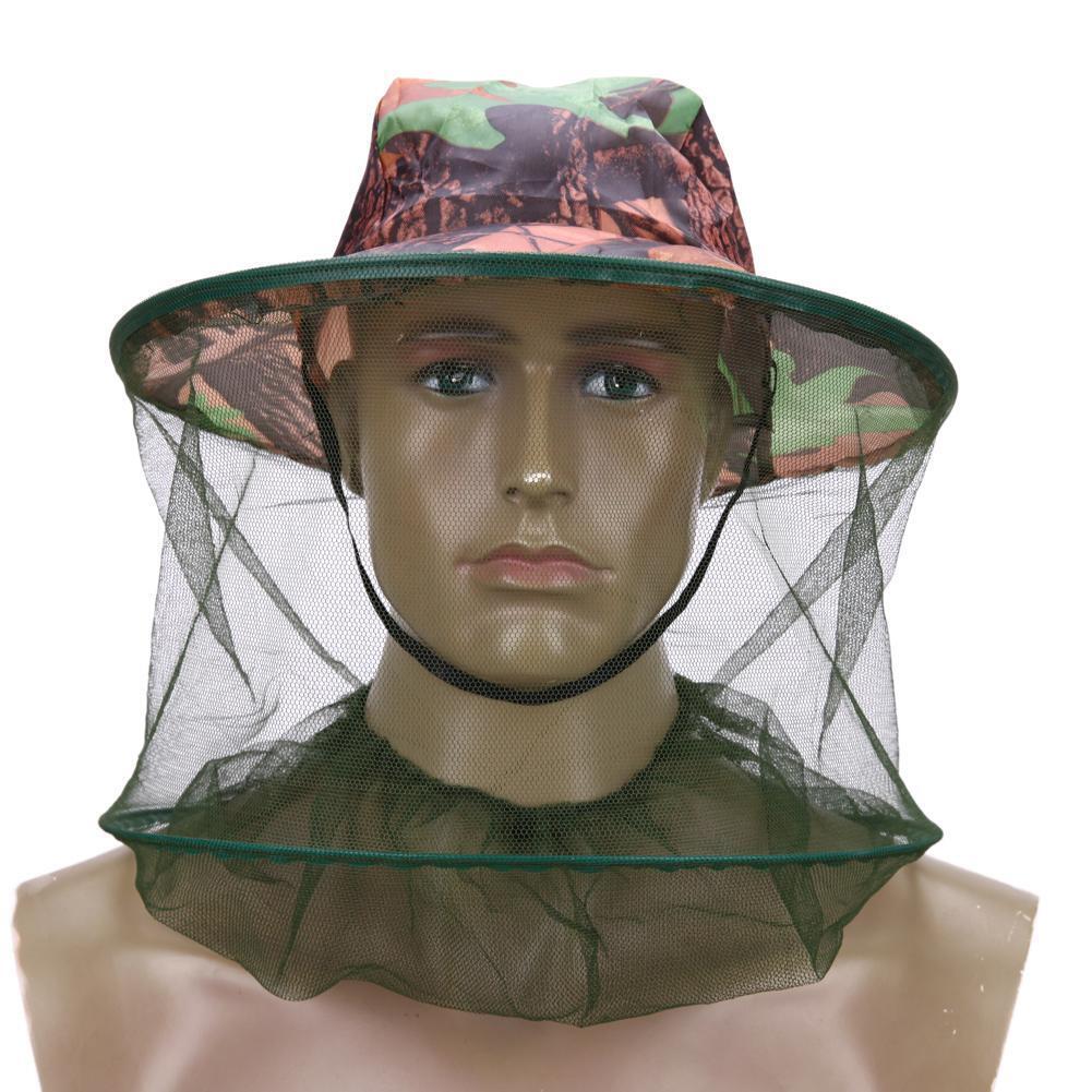 Camouflage Mosquitoes Net Fishing Hat Bee keeping Insects Prevention Cap