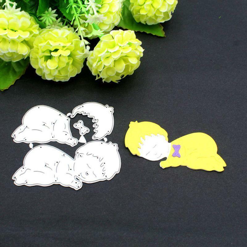 Handicrafts DIY Cute Sleeping Baby Cutting Dies Metal Cutting Stencils for Stamp