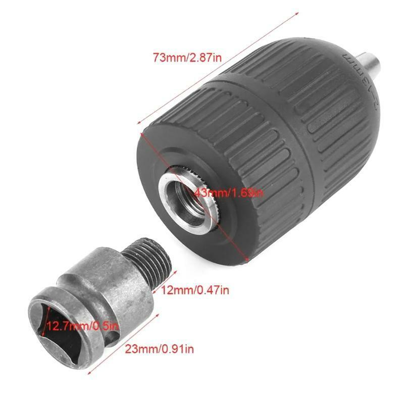5 Pieces Drill Chuck Plus Shank Adapter Socket Woodworking and Electric DIY