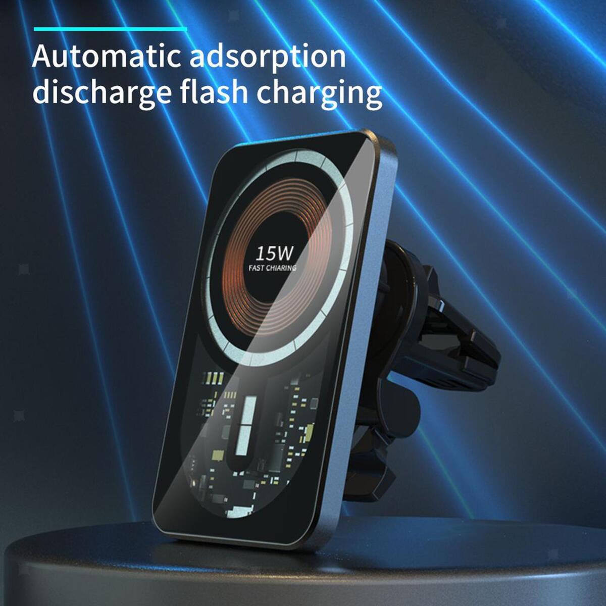 Magnetic Car Charger Car Holder Charger Fast Charging Adjustable 15W for 13