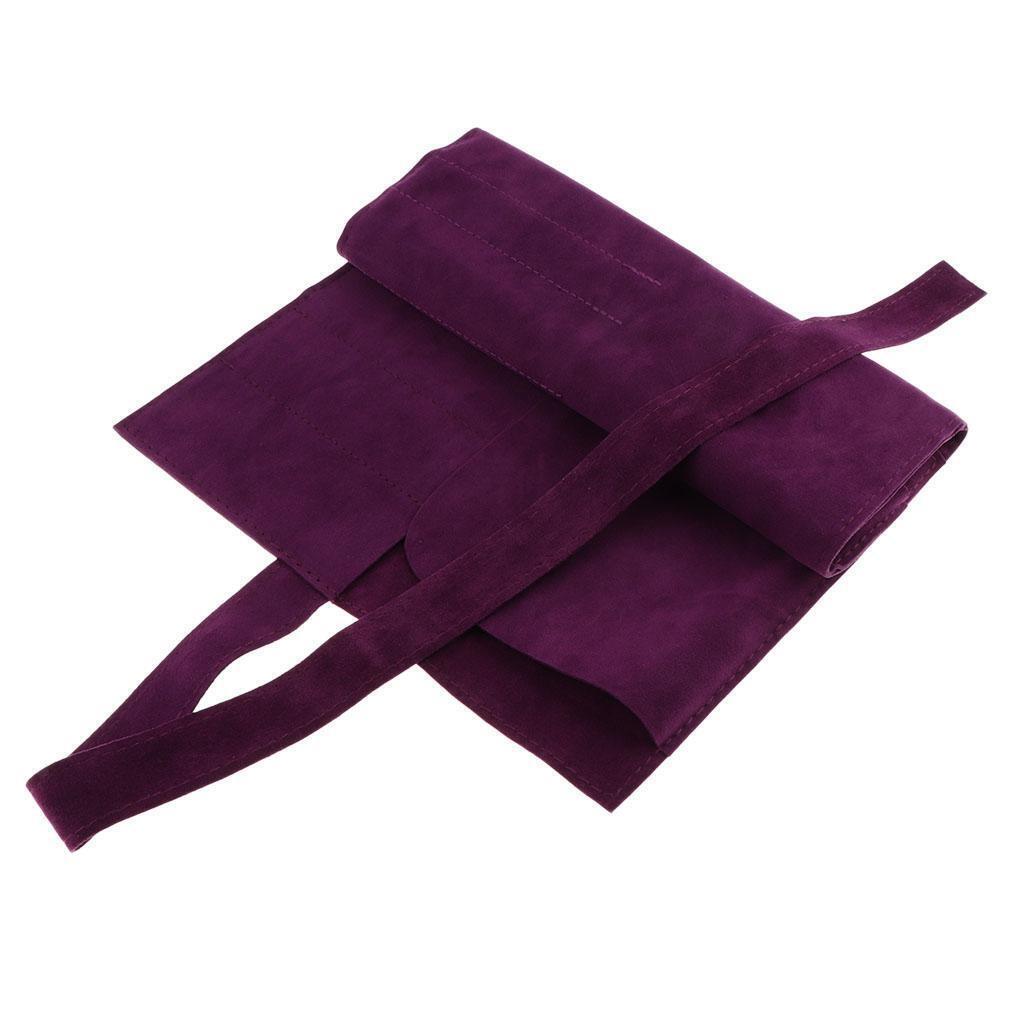 10 Pocket Roll Up Scissors Organizer Holder for Barber Stylist Purple