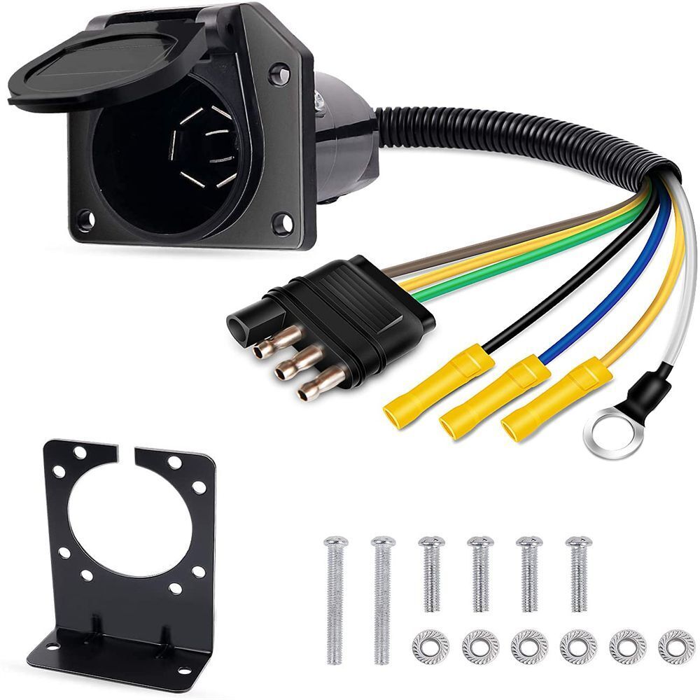 Socket Trailer Plug Adapter Electric Trailer Heavy Duty Towing Plug Wiring