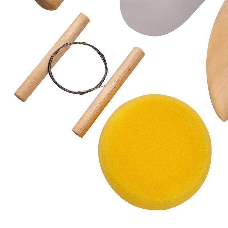 52Pcs Professional Pottery Clay Tools with Bag Dual-end Pottery Sculpting Tools