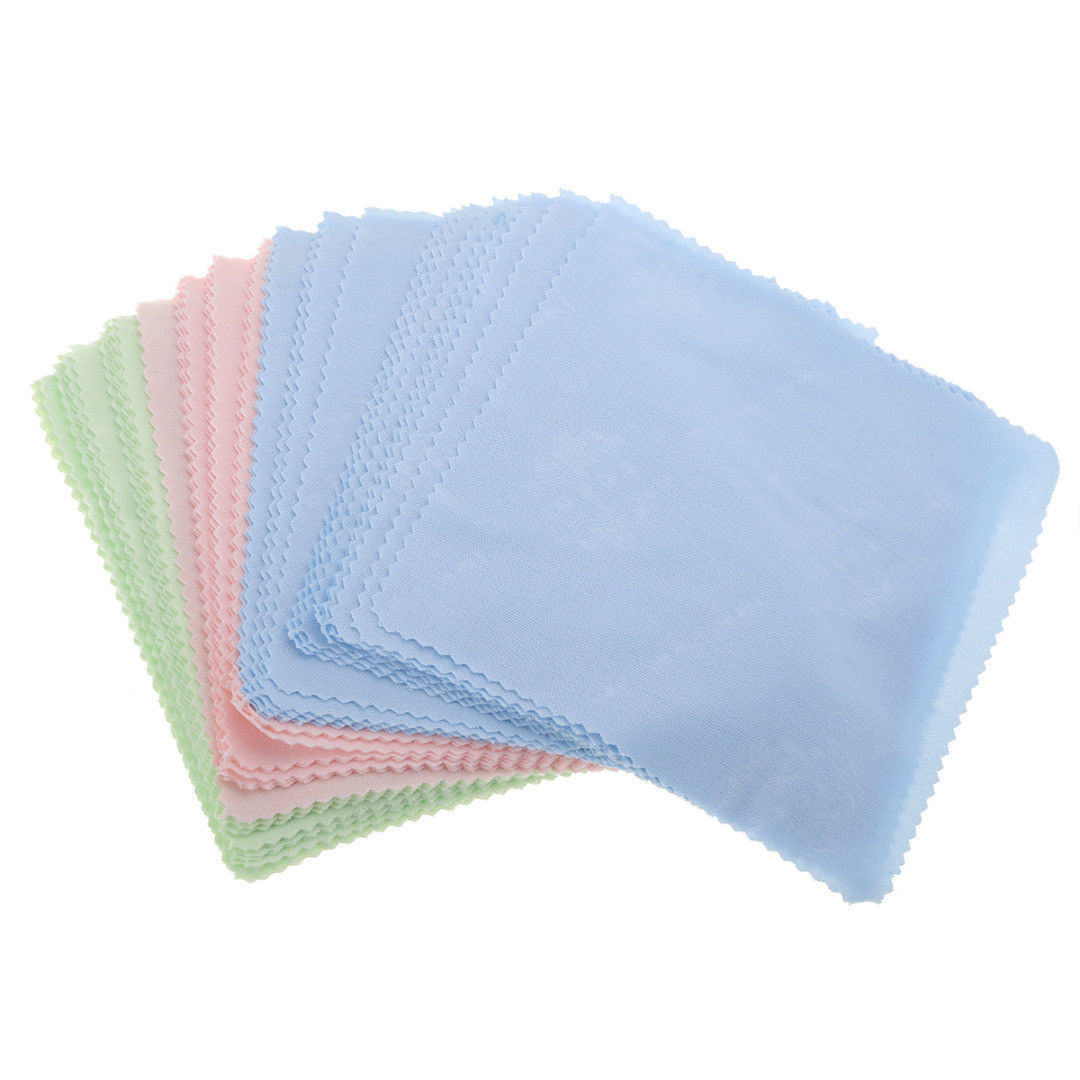 10pcs Microfiber Square Clean Cleaning Cloth For Phone Screen Lens Eye Glasses