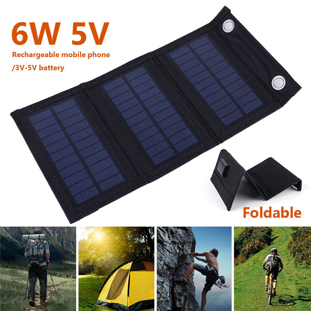 Foldable Solar Panel USB 3-Fold Solar Cell for Mobile Phone/3V-5V Battery