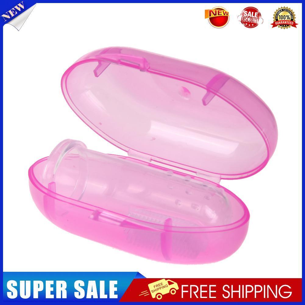 Pet Finger Toothbrush Silicone Dog Tooth Cleaner Cat Teeth Cleaning(Pink)