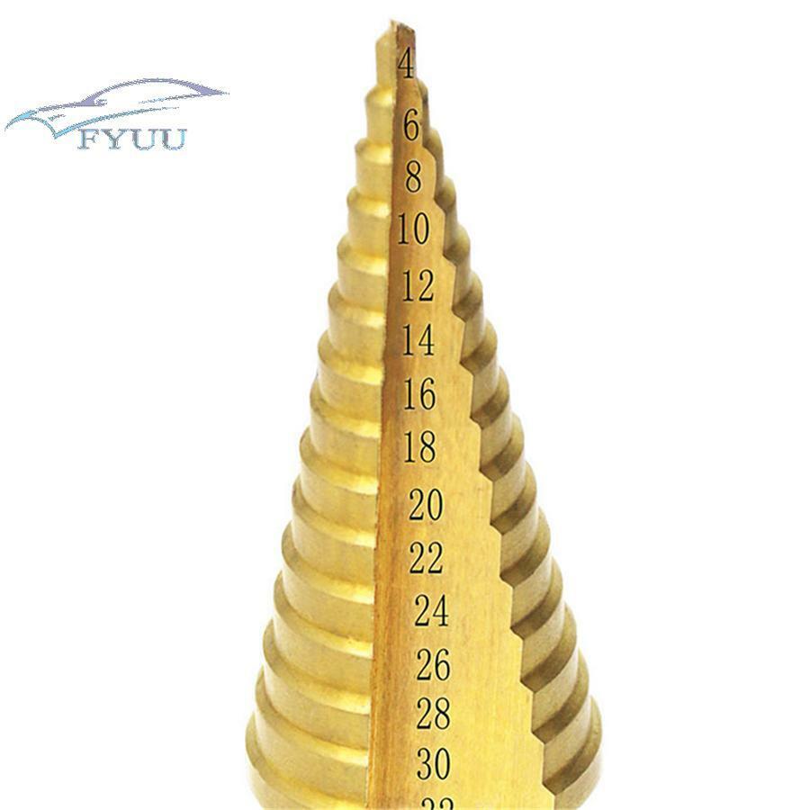 Car Body Repair Sheet Metal Tool 4-12/20/32mm Hex Titanium Step Cone Drill Bit