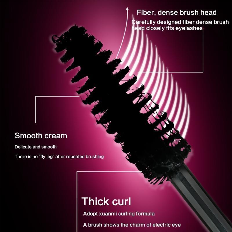 Voluminous Eyelashes Smudgeproof Mascara Waterproof 4D Silk Fiber Lash Mascara