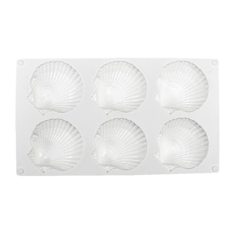 6-Cup Nonstick Scallop Shaped Baking Cake Molds Chocolate Candy Mould Baking Pan