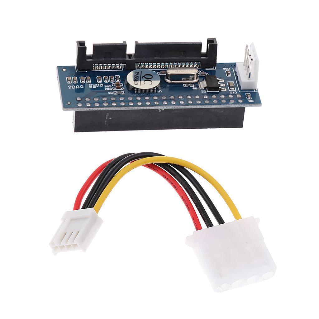 PATA/40Pin IDE Female to SATA Serial 7+15Pin Male Adapter Card for 3.5"